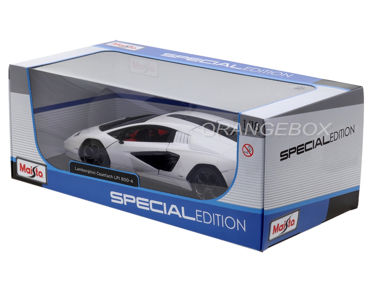 Lamborghini Countach LPI 800-4 2022 1:18 Maisto Branco - 19 anos